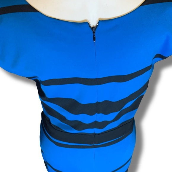 Le Chateau Elegant Blue and Black Women's Dress career work corporate XL stretch - Picture 3 of 3